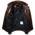 Винтажная коричневая куртка из натуральной кожи с вышивкой