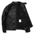 Черная приталенная байкерская куртка из воловьей кожи