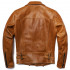 Плотная мотоциклетная куртка из вощеной бычьей кожи с скошенной молнией